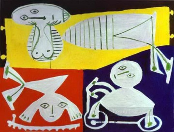 Pablo Picasso Painting - Françoise Gilot con Claude y Paloma 1951 Pablo Picasso